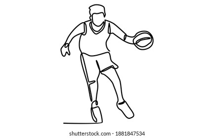 Continue line of basketball player