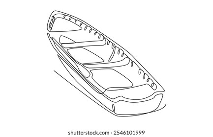 Continuar a linha de barco ilustração vetor