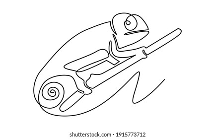 Continue line of chameleon icon