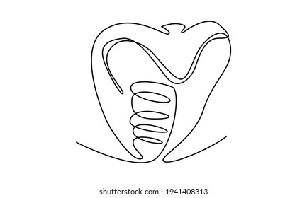Continue line of cobra vector illustration design