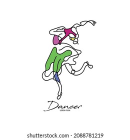 continue the line of dancers. line art of abstract line dancers. sen dancer line illustrations are suitable for use for art galleries, dance studios, art studios, dance studios and others