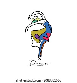 continue the line of dancers. line art of abstract line dancers. sen dancer line illustrations are suitable for use for art galleries, dance studios, art studios, dance studios and others
