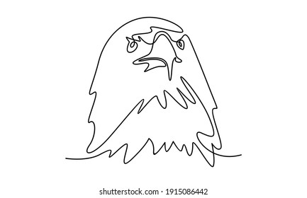 Continue line of eagle head