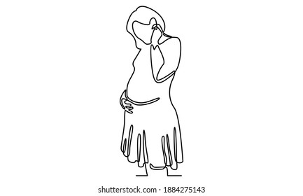 Continue line of pregnant woman