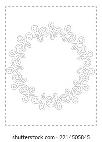 Continue the pattern  with pen, floral, dotted line practice worksheet for preschoolers  