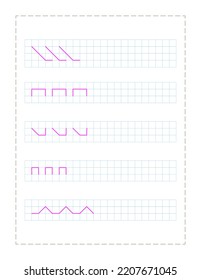 Continue the pattern  with pen , practice worksheet for preschoolers  