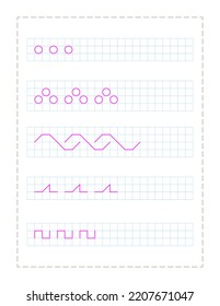 Continue the pattern  with pen , practice worksheet for preschoolers  