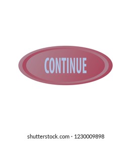 Continue vector button, web design element