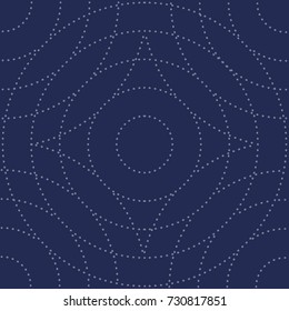 CONTINUE WAVE PATTERN 
White dashed wave pattern  on blue background, This pattern can be used for textile, carpet, wallpaper, curtain, monitor wallpaper, banner and etc.