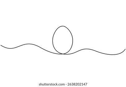 continues one line drawing of eggs in abstract shape, vector illustration design, The Easter symbol, minimalist one line art eggs