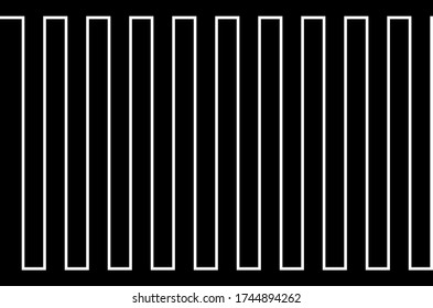 Continues of stripe pattern vector. Design lines art white on black background. 