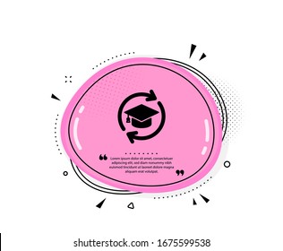 Continuing Education Icon. Quote Speech Bubble. Online Education Sign. Quotation Marks. Classic Continuing Education Icon. Vector