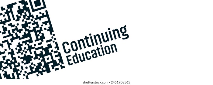 Signo de educación continua sobre fondo blanco