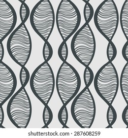 Continuing line seamless pattern, 
abstract wave