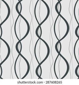 Continuing line seamless pattern, 
abstract wave