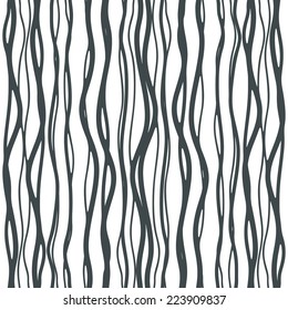 Continuing line seamless pattern, monochrome style