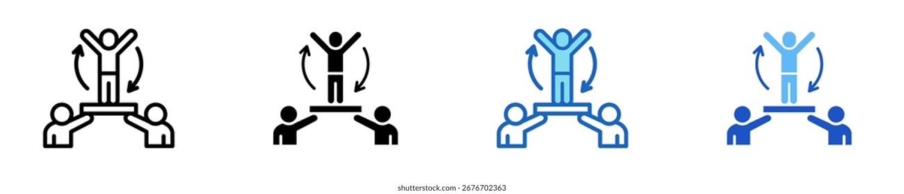 Continuity Bridge Icon Set Multiple Style Collection