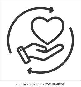 Continuity Of Care Outline Icon Vector Illustration