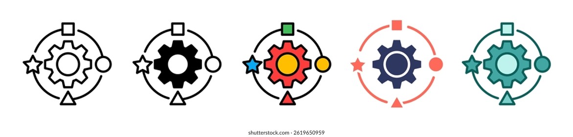 Continuity Framework Icon multiple Vector Illustration