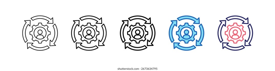Continuity Icon In 5 Different Styles Set Collection.