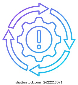 Continuity icon represented by Continuity symbol gradient style.