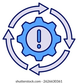 Icono de continuidad representado por el símbolo de continuidad estilo azul.