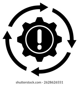 Icono de continuidad representado por el símbolo de continuidad Estilo relleno negro.