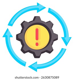 Icono de continuidad representado por el símbolo de continuidad Estilo plano.