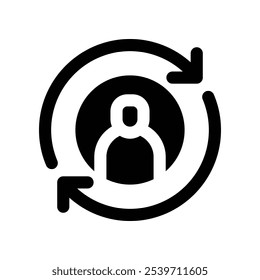 continuity icon. vector glyph icon for your website, mobile, presentation, and logo design.