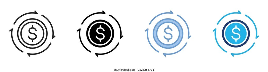 Continuity multi style. Simple illustration icon set.