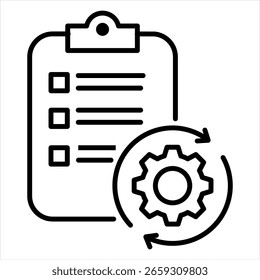 Continuity Planning Outline Icon Vector Illustration