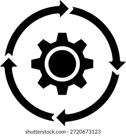 Icono de soluciones de continuidad Ilustración vectorial de glifos