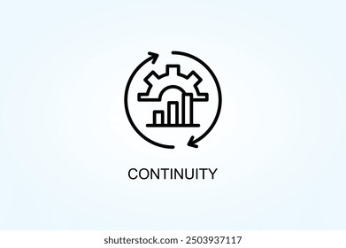 Ilustración De Símbolo De Signo De Logotipo O Vector De Continuidad