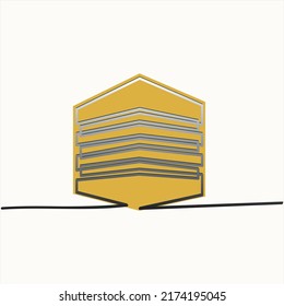 Continuous aesthetic line of Kaaba. Simple Kaaba logo editable. Suitable for travel logos, mecca travel logo, symbol of Ramadhan, Eid, Hajj and Umrah Mubarak tourism, other Islamic logos. Eid Line.