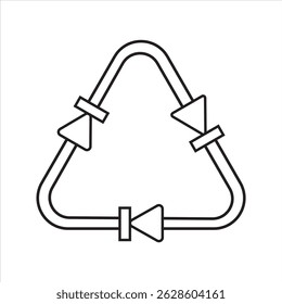 CONTINUOUS ARROWS ICON SYMBOL FORMING A CIRCLE