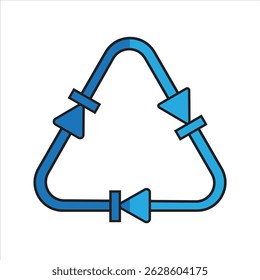 CONTINUOUS ARROWS ICON SYMBOL FORMING A CIRCLE