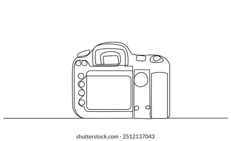 Continuous Back camera DSLR . Concept for photograph, Bussiness , Mutimedia vector illustration