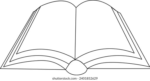 Diseño continuo y hermoso de dibujo de un libro de una línea