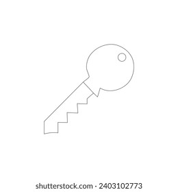 Diseño continuo y hermoso de dibujo de una línea con clave
