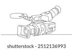 Continuous Camera Film Videography isolated . Concept for Videography , Bussiness Film, Mutimedia vector illustration