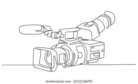 Continuous Camera Film Videography isolated . Concept for Videography , Bussiness Film, Mutimedia vector illustration