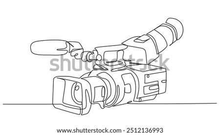 Continuous Camera Film Videography isolated . Concept for Videography , Bussiness Film, Mutimedia vector illustration