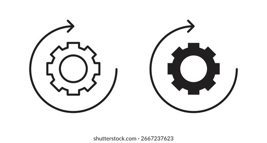Continuous changes icon elements. doodle graphics icons.