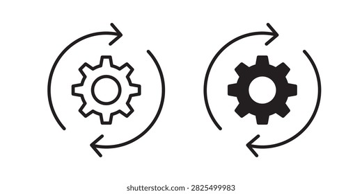 Continuous changes icon flat app symbol..