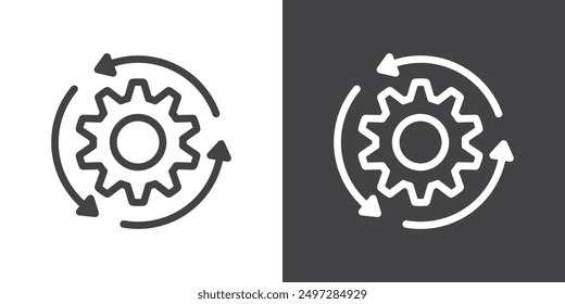 Continuous changes icon vector logo set collection for web app ui