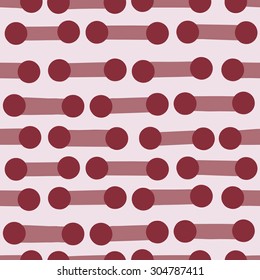 Continuous circles background. Seamless pattern. Vector.