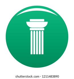 Continuous column icon. Simple illustration of continuous column vector icon for any design green