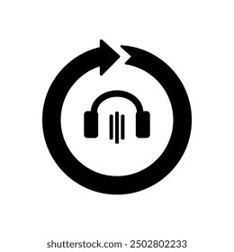 Continuous communication Simple Icon Vector Continuous customer services Simple Icon Vector