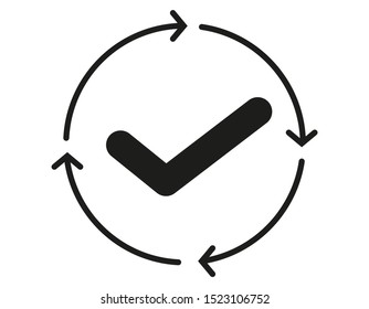 Continuous Convenient Simple Icon Black White