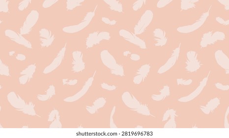 Continuous decorative feather arrangement for surface design applications.